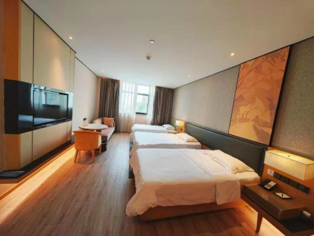 Bed in The Hotel V Nanjing Lishui