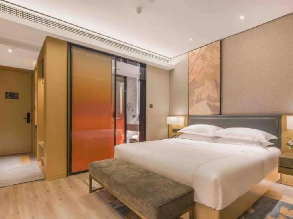 Bed in The Hotel V Nanjing Lishui