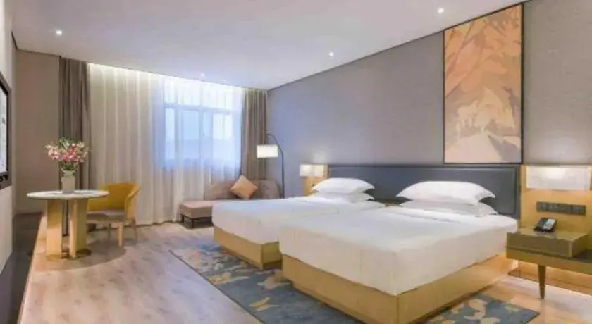 Bed in The Hotel V Nanjing Lishui Bed in The Hotel V Nanjing Lishui