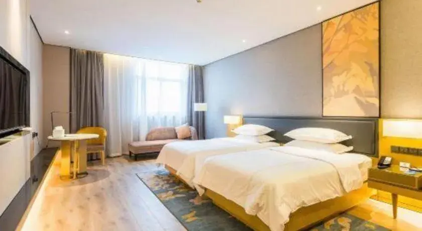 Bed in The Hotel V Nanjing Lishui Bed in The Hotel V Nanjing Lishui