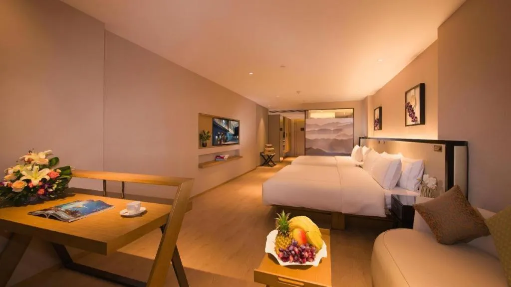 Bed in The Hotel V Nanjing Confucius Temple