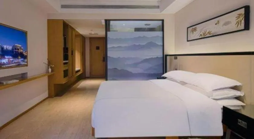 Bed in The Hotel V Nanjing Confucius Temple