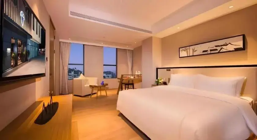 Bed in The Hotel V Nanjing Confucius Temple Bed in The Hotel V Nanjing Confucius Temple