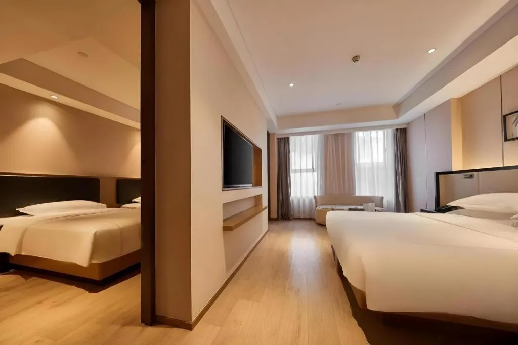 Bed in The Hotel V Nanjing Confucius Temple