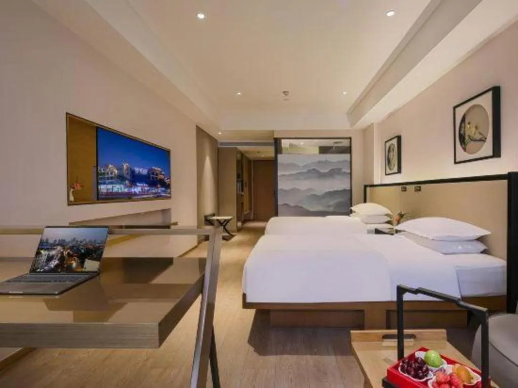 Bed in The Hotel V Nanjing Confucius Temple