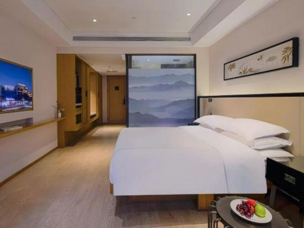 Bed in The Hotel V Nanjing Confucius Temple