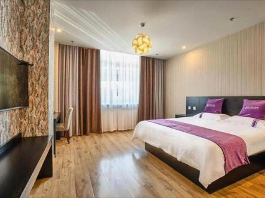 Bed in City 118 Hotel Qingdao Boardcast Tower