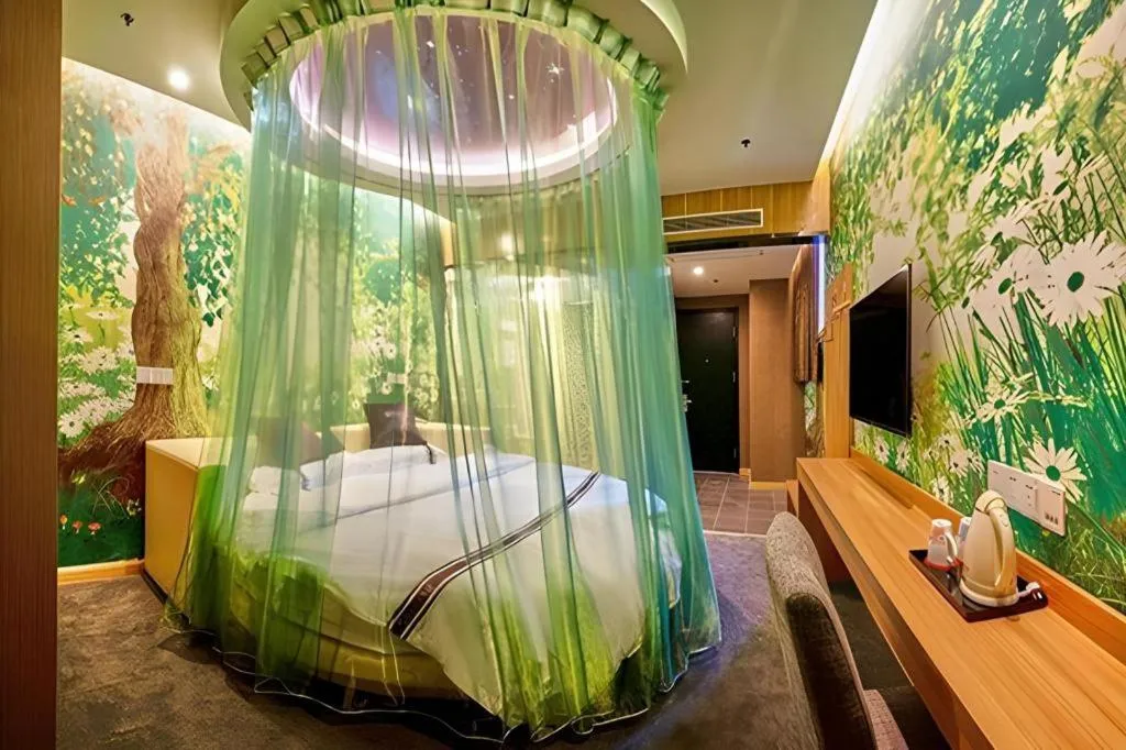 Bed in City 118 Hotel Qingdao Boardcast Tower