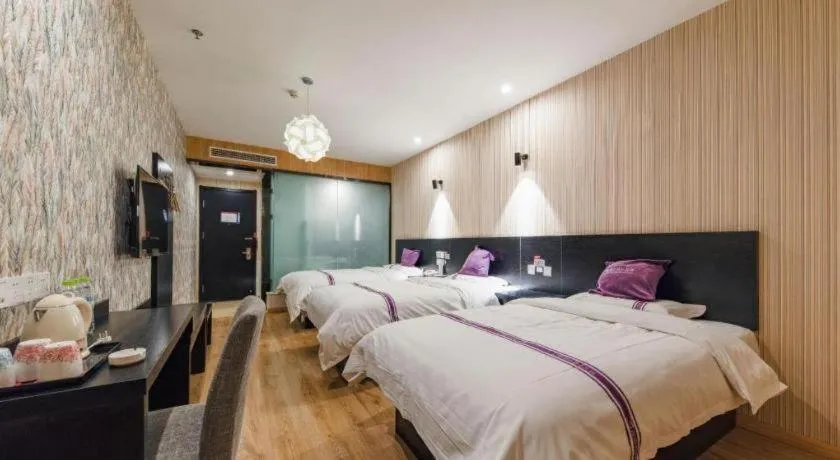 Bed in City 118 Hotel Qingdao Boardcast Tower