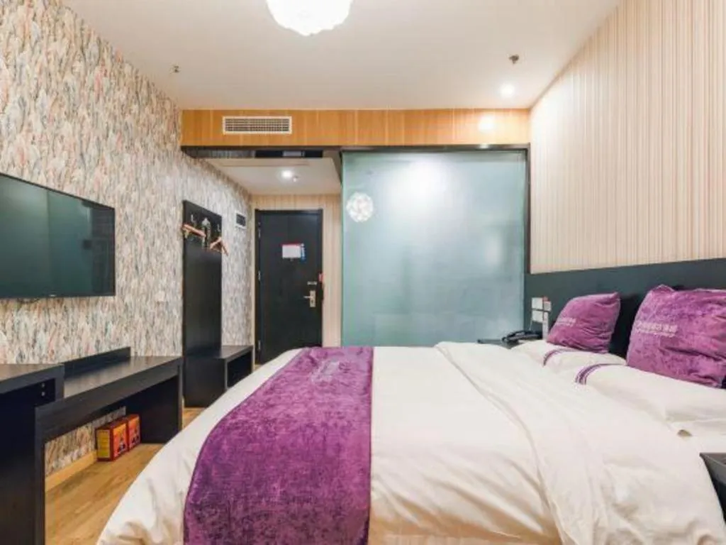 Bed in City 118 Hotel Qingdao Boardcast Tower