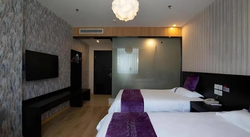 Bed in City 118 Hotel Qingdao Boardcast Tower