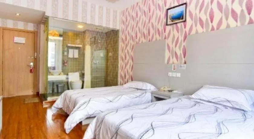 Bed in City 118 Hotel Qingdao Licang Pedestrian Street