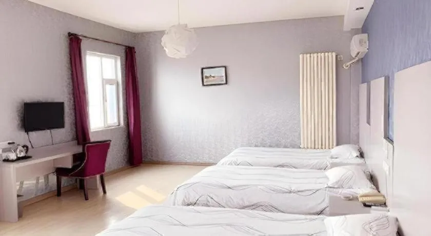 Bed in City 118 Hotel Qingdao Licang Pedestrian Street