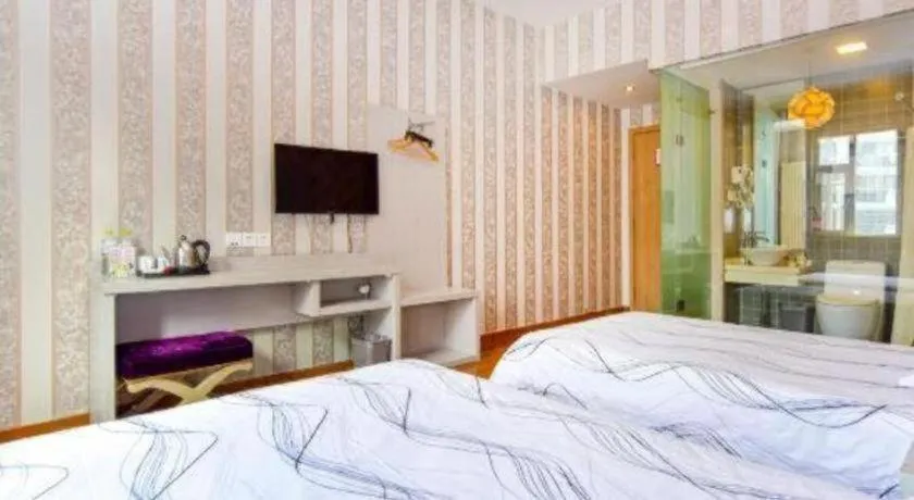 Bed in City 118 Hotel Qingdao Licang Pedestrian Street