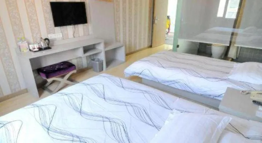 Bed in City 118 Hotel Qingdao Licang Pedestrian Street