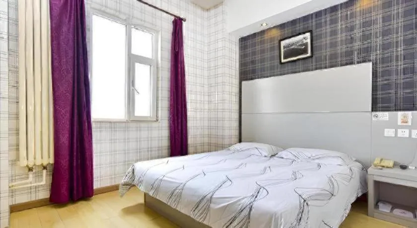 Bed in City 118 Hotel Qingdao Licang Pedestrian Street