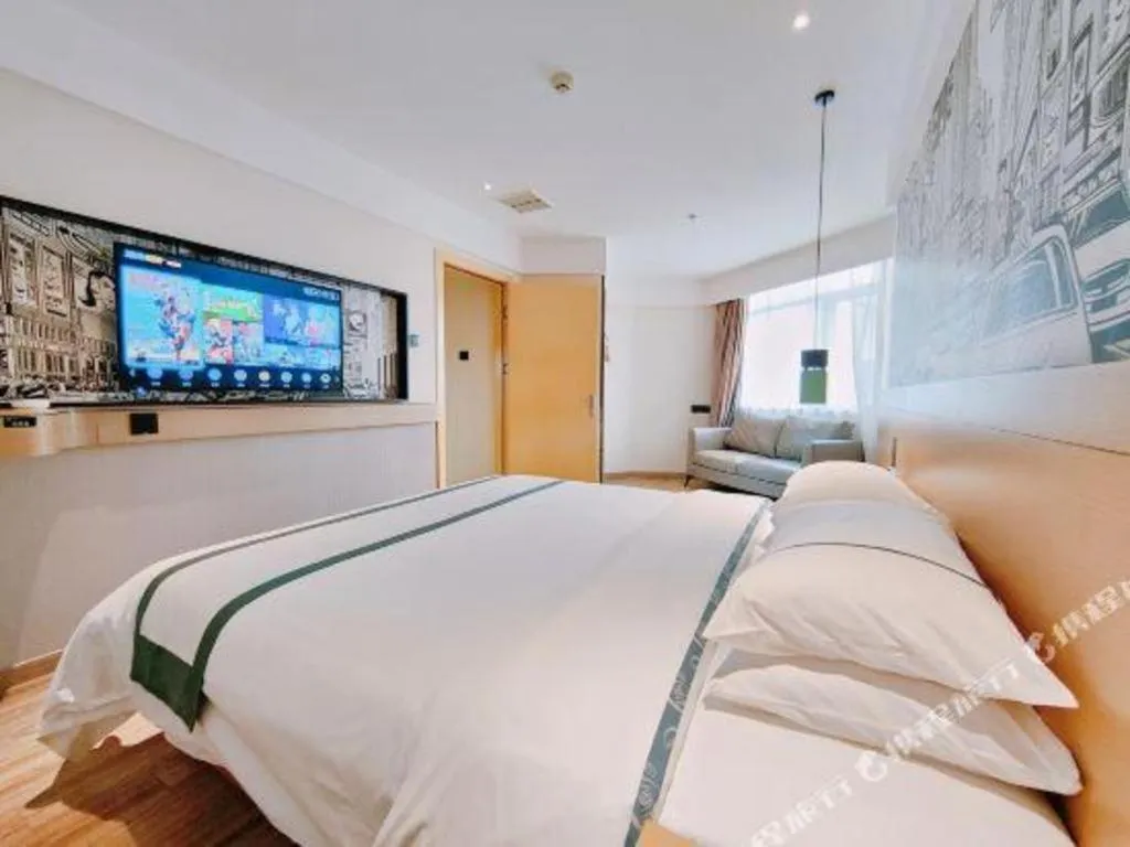 Bed in City Comfort Inn Changsha Huangxing Avenue Airport Longhua Metro Station