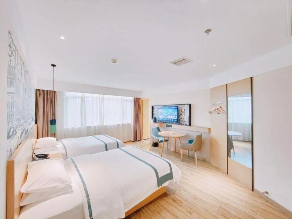 Bed in City Comfort Inn Changsha Huangxing Avenue Airport Longhua Metro Station