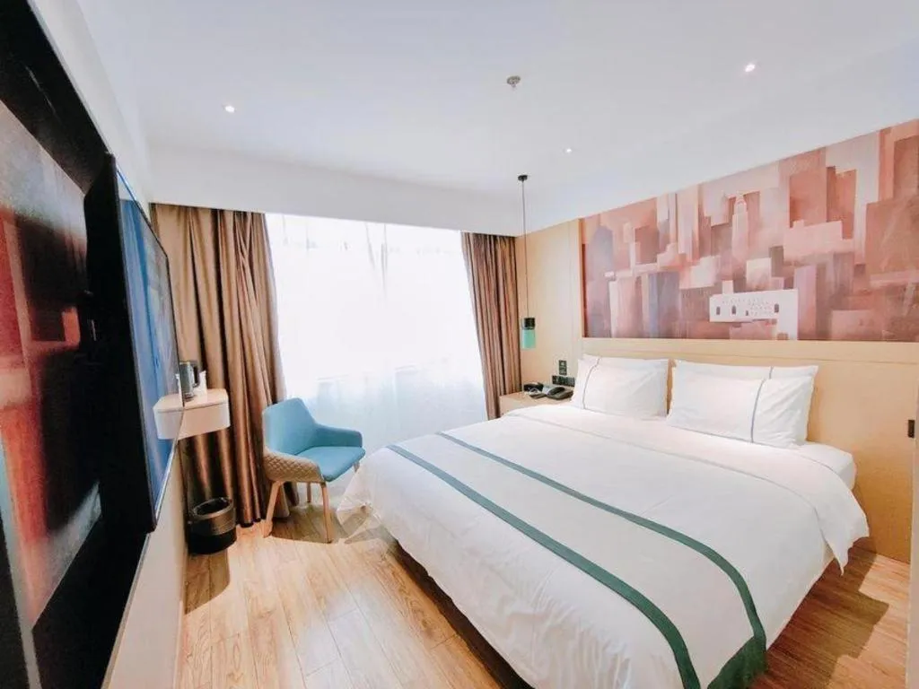 Bed in City Comfort Inn Changsha Huangxing Avenue Airport Longhua Metro Station