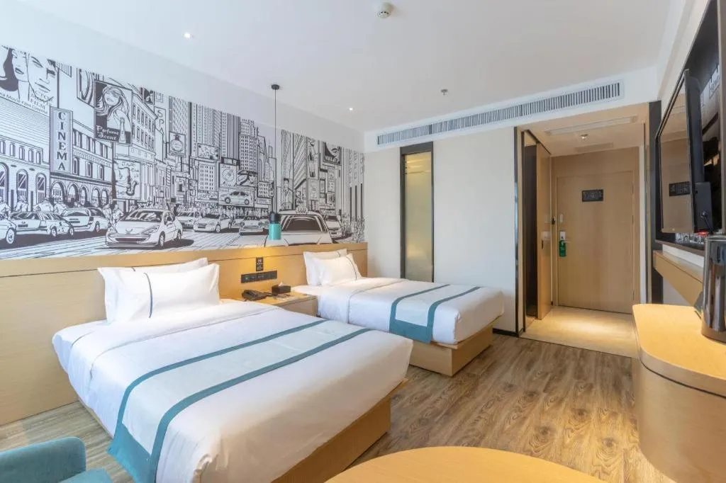 Bed in City Comfort Inn Xingtai Wanda