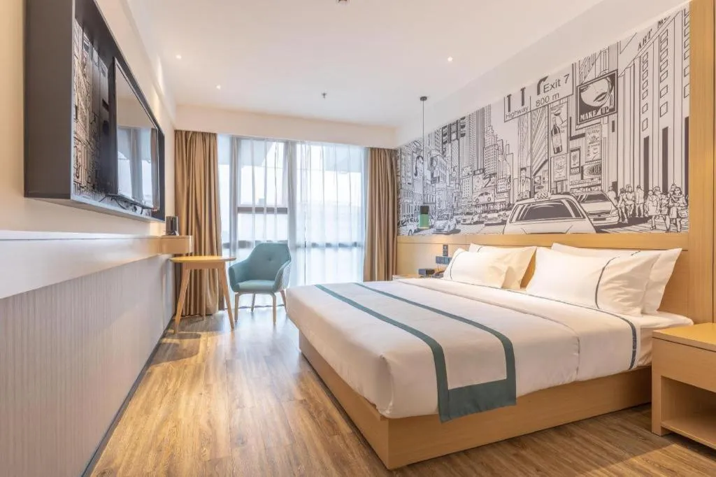 Bed in City Comfort Inn Xingtai Wanda