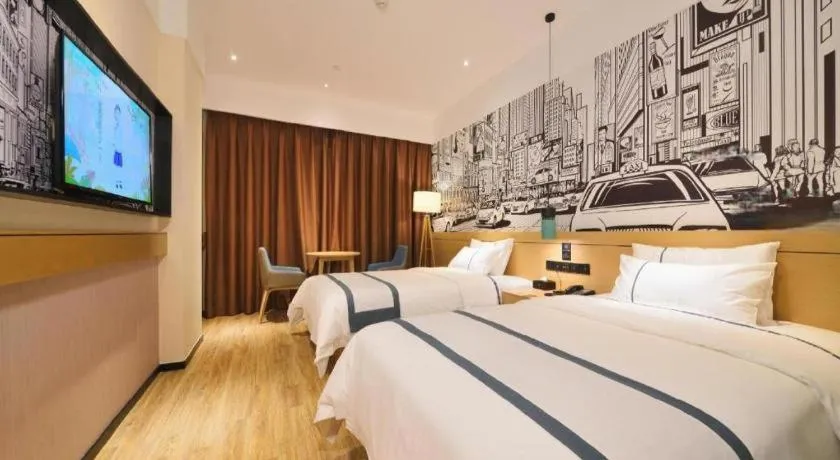 Bed in City Comfort Inn Wuhan Tianhe Airport Outlets