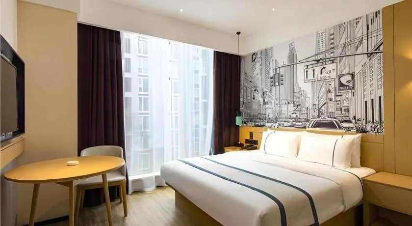 Bed in City Comfort Inn Chengdu Dongjiao Memory