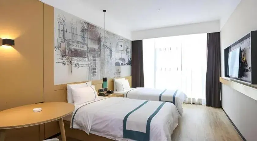 Bed in City Comfort Inn Chengdu Dongjiao Memory Bed in City Comfort Inn Chengdu Dongjiao Memory