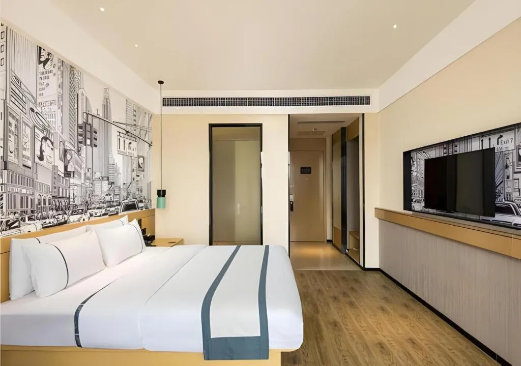 Bed in City Comfort Inn Chengdu Dongjiao Memory