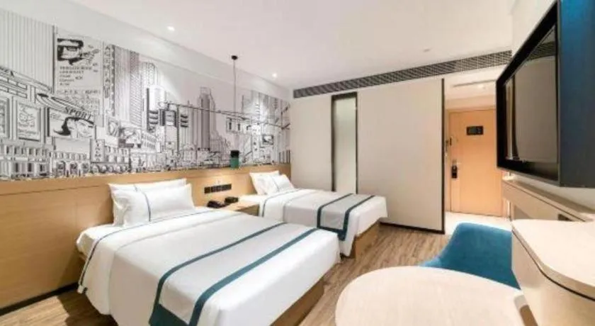 Bed in City Comfort Inn Kunming Qianxing Road Dashanghui Children's Hospital