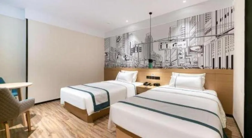 Bed in City Comfort Inn Kunming Qianxing Road Dashanghui Children's Hospital