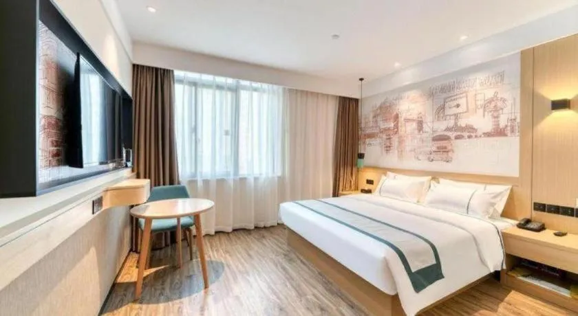 Bed in City Comfort Inn Kunming Qianxing Road Dashanghui Children's Hospital