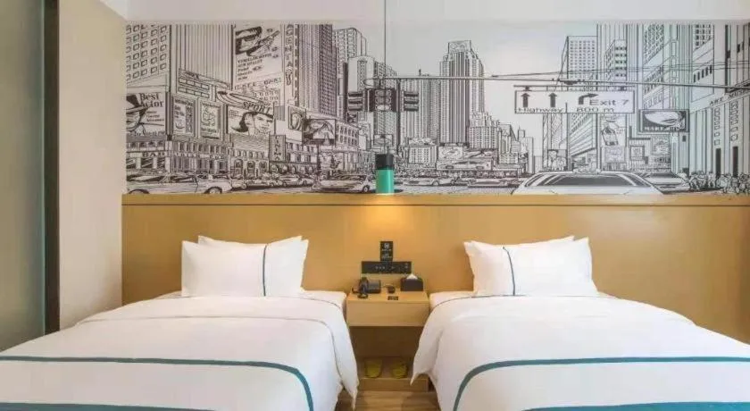 Bed in City Comfort Inn Kunming Qianxing Road Dashanghui Children's Hospital