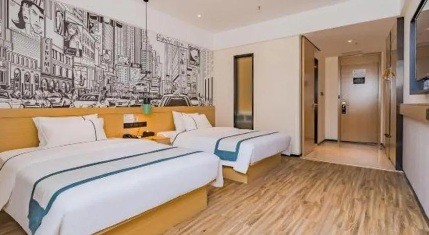 Bed in City Comfort Inn Kunming Qianxing Road Dashanghui Children's Hospital