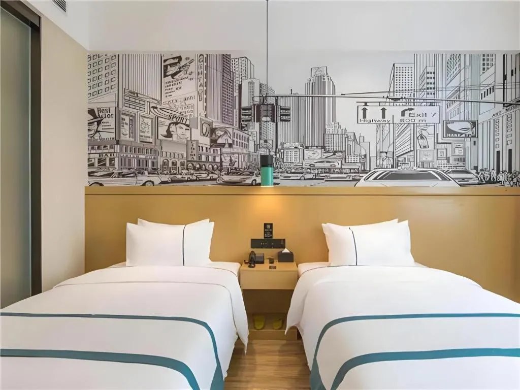 Bed in City Comfort Inn Kunming Qianxing Road Dashanghui Children's Hospital