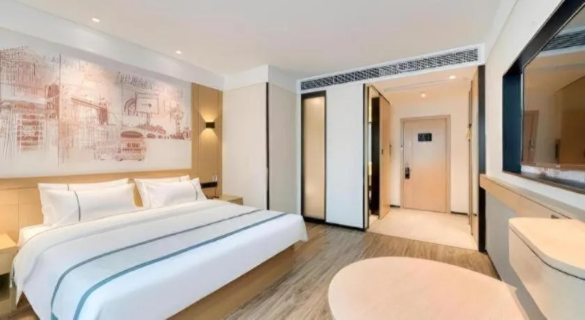 Bed in City Comfort Inn Kunming Qianxing Road Dashanghui Children's Hospital