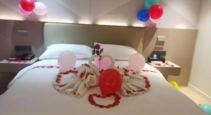 Bed in Borrman Hotel Shaoguan Century East Street Fengcai Building Bed in Borrman Hotel Shaoguan Century East Street Fengcai Building