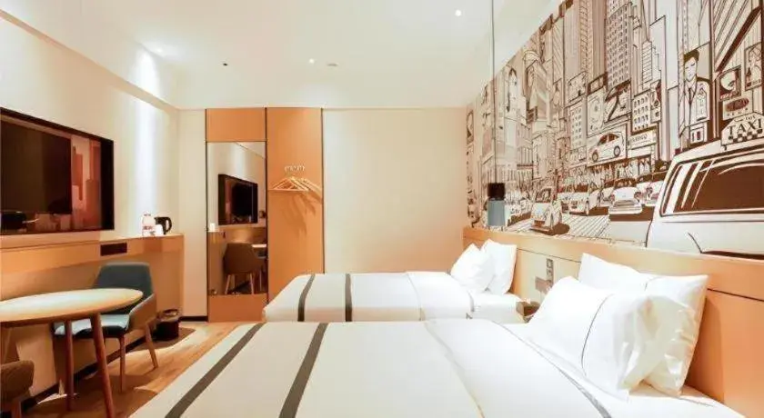 Bed in City Comfort Inn Honghu Shopping Park Bao'an Plaza Bed in City Comfort Inn Honghu Shopping Park Bao'an Plaza