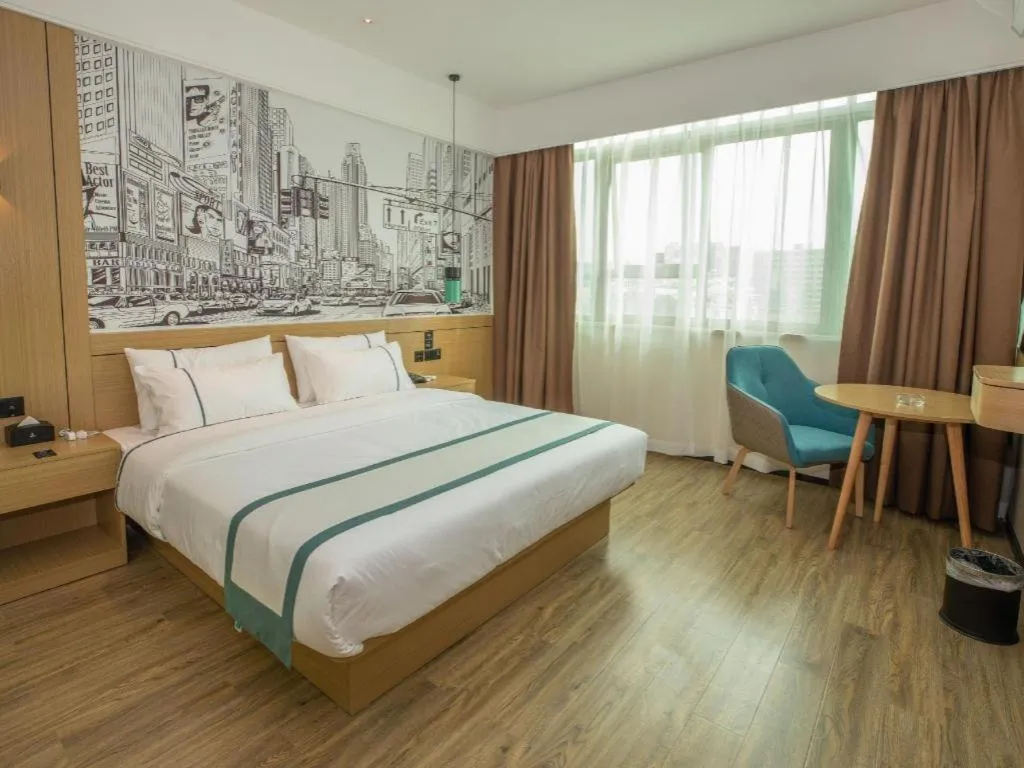 Bed in City Comfort Inn Shaoguan High-speed Railway Station Guanshaoyuan