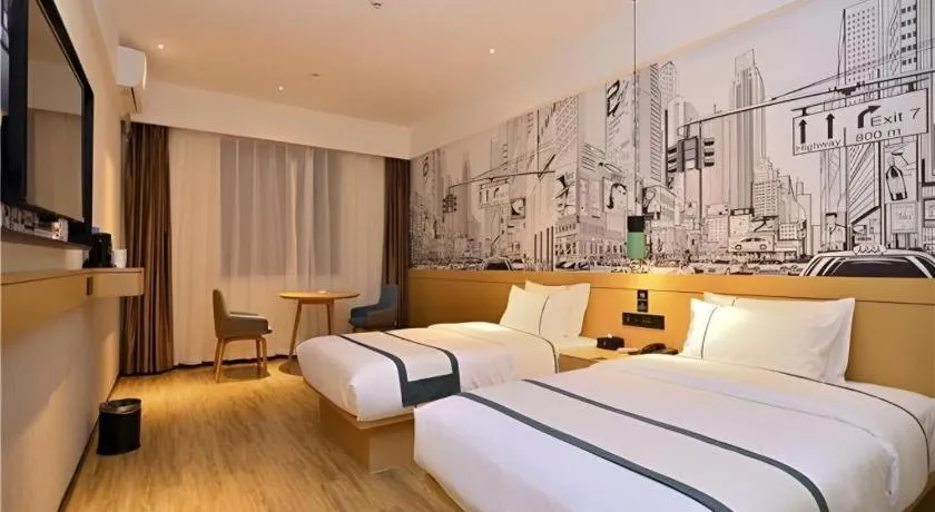 Bed in City Comfort Inn Kunming High-speed Railway South Station 7th Street Area