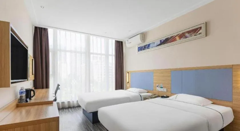 Bed in City Comfort Inn Hengyang Jiefang Avenue Business Walking Street