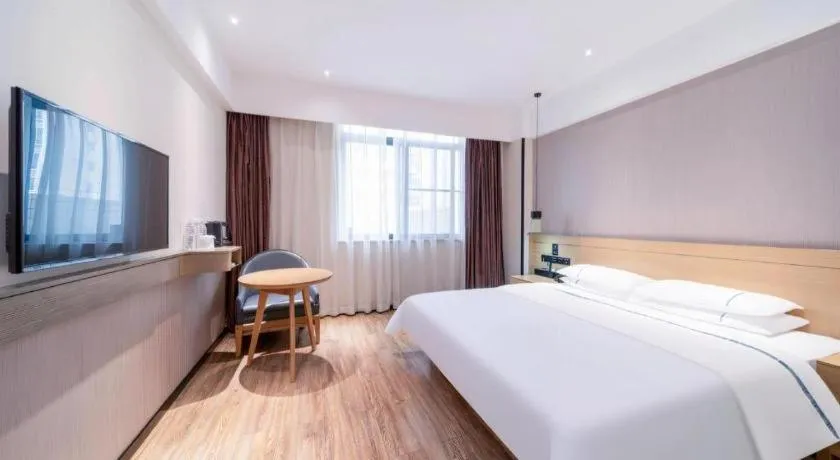 Bed in City Comfort Inn Qingyuan City Plaza Hefu Dongcheng
