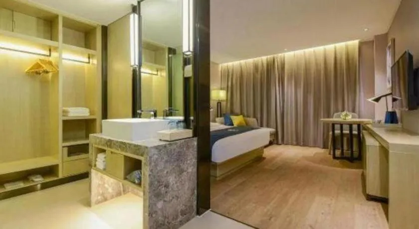 Bed in Echarm Hotel Guiyang North High-speed Railway Station