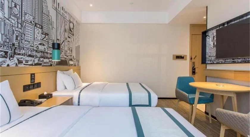 Bed in City Comfort Inn Zhangjiakou Municipal Government High-speed Railway Station North Institute