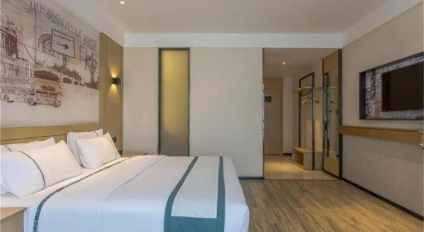 Bed in City Comfort Inn Zhangjiakou Municipal Government High-speed Railway Station North Institute