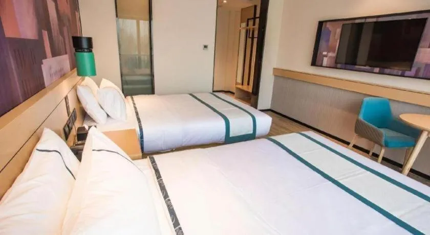 Bed in City Comfort Inn Zhangjiakou Municipal Government High-speed Railway Station North Institute