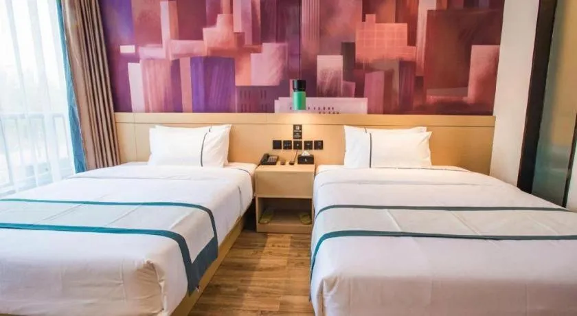 Bed in City Comfort Inn Zhangjiakou Municipal Government High-speed Railway Station North Institute