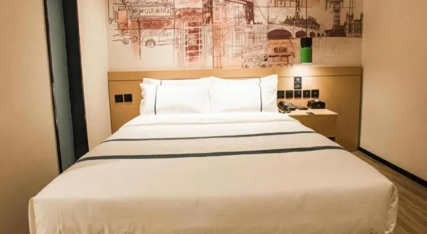 Bed in City Comfort Inn Zhangjiakou Municipal Government High-speed Railway Station North Institute