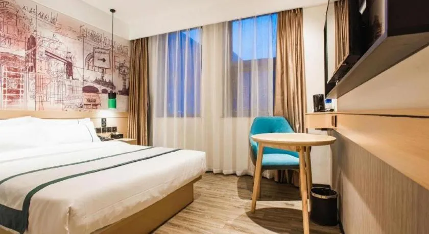 Bed in City Comfort Inn Zhangjiakou Municipal Government High-speed Railway Station North Institute