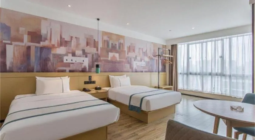 Bed in City Comfort Inn Zhangjiakou Municipal Government High-speed Railway Station North Institute